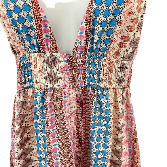 Lulus Maxin' Relaxin' Multi Print Maxi Dress Size Small NWT - Picture 6 of 10